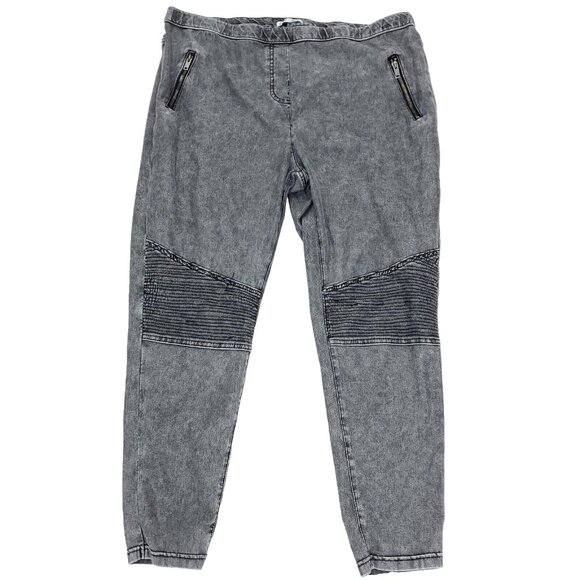 Dex Jeggings Leggings Womens 2X Gray Pull On Stretch Charcoal Wash - Picture 1 of 9